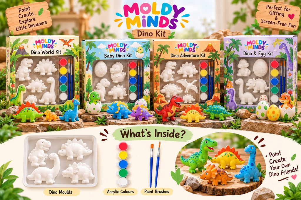Moldy Minds DIY Dino Painting Kit – Paint, Create & Explore! 🎨🦕